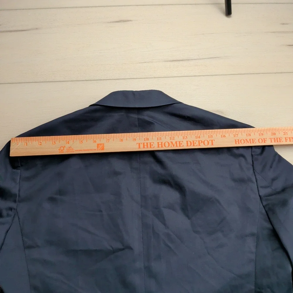 Vince Navy Blazer Jacket Mens 40R Navy Blue‎ Cotton Stretch Unlined Sport Coat